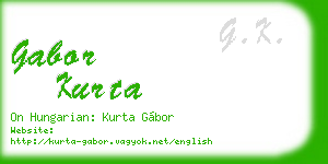 gabor kurta business card
