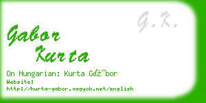 gabor kurta business card
